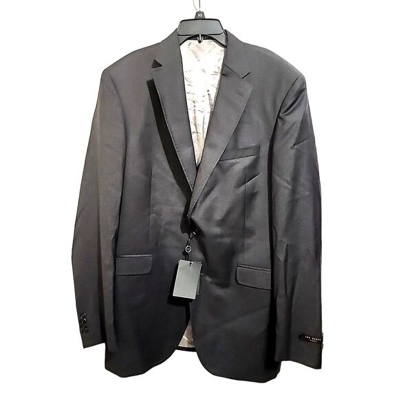 TED BAKER LONDON Endurance Jarrow CT Sport Coat Blazer 100% Wool Gray MENS 44L - Picture 1 of 12